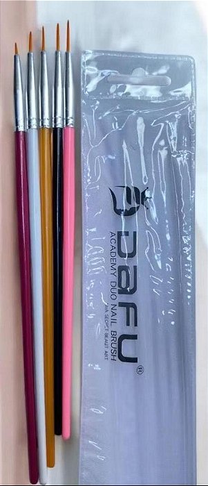 Kit com 5 Pincel Ponta Fina Dafu