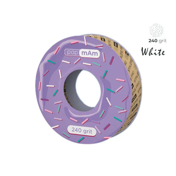 Lixa Refil em Rolo papmAm de Inserção Branca - Staleks Pro - Sem Estojo - 240 Grit - 7 metros - ATSC-240w
