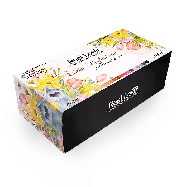 Kit de Esmalte em Gel com 18 Unidades Cores Sortidas + Preparadores Real Love