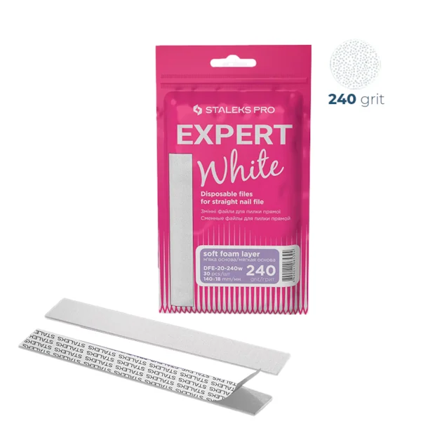 Lixa Refil Staleks - Grão 240 - Larga - Série Expert 20 - 30 unid. - DFE-20-240w