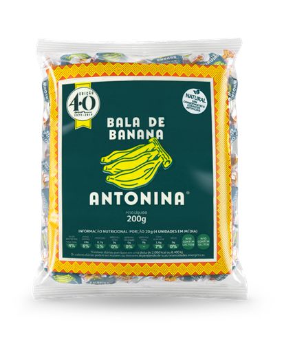 BALA DE BANANA - PACOTE 200g