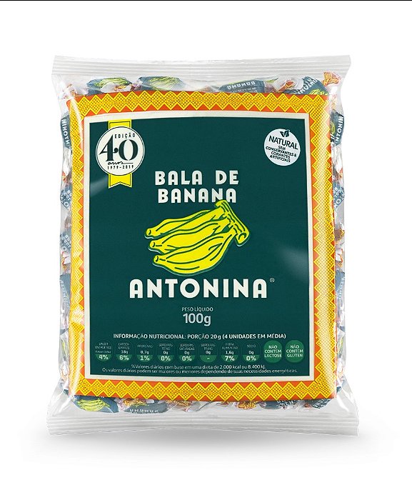 BALA DE BANANA - PACOTE -100G