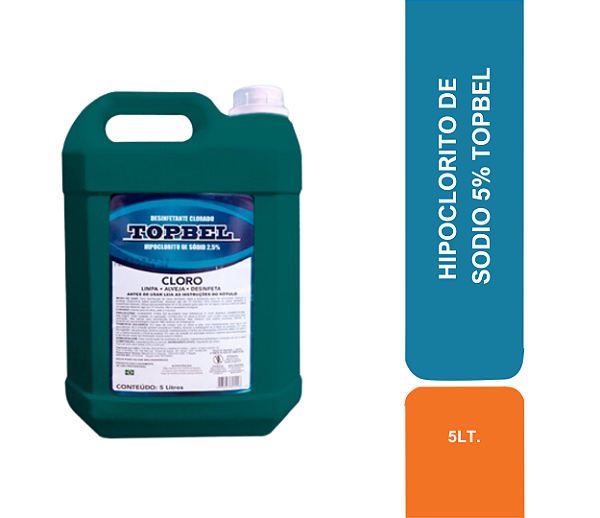 HIPOCLORITO DE SODIO 5LT 5% TOPBEL