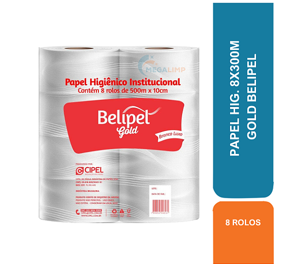 PAPEL HIG. 8X300M GOLD BELIPEL COD 80035
