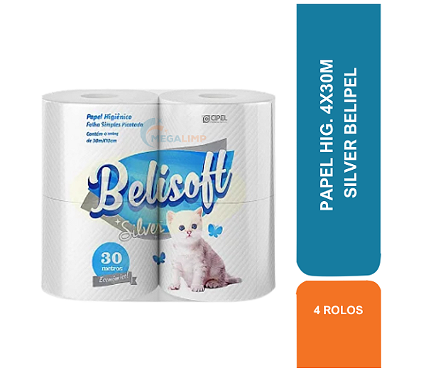 PAPEL HIG. 4X30M SILVER BELIPEL COD 80044