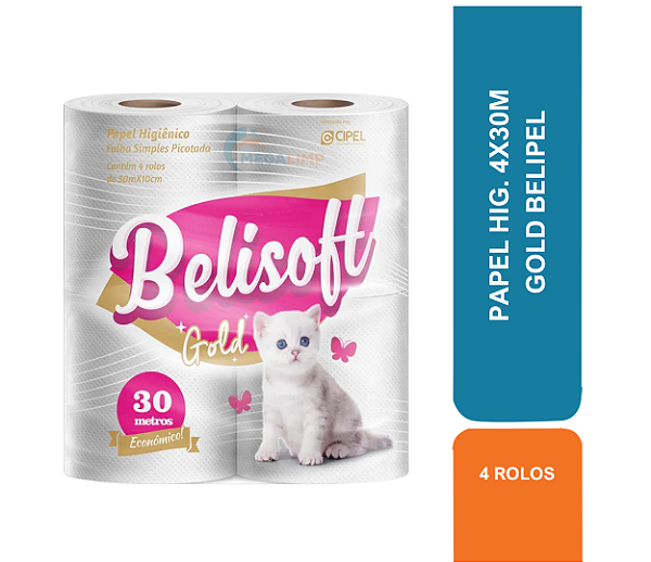 PAPEL HIG. 4X30M GOLD BELIPEL COD 80046
