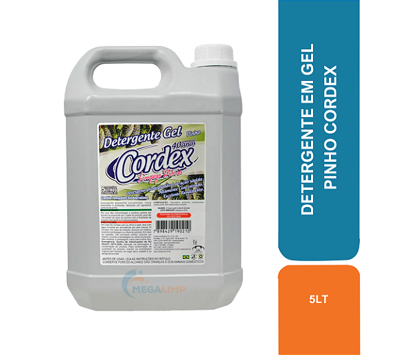 DETERGENTE EM GEL 5LT PINHO CORDEX COD 80268