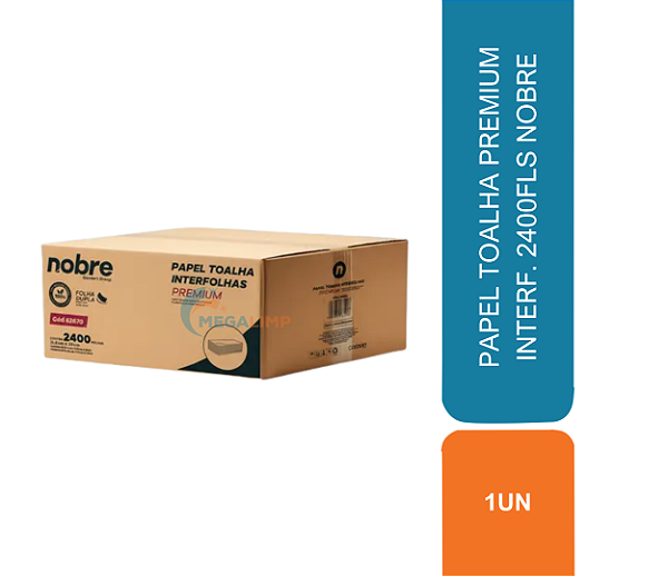 PAPEL TOALHA PREMIUM INTERF. 2400FLS NOBRE