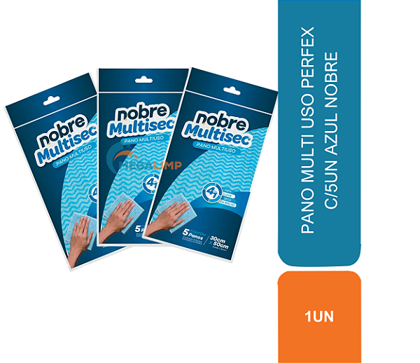 PANO MULTI USO PERFEX C/5UN AZUL NOBRE