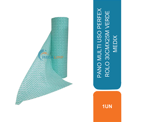 PANO MULTI USO PERFEX ROLO 30CMX25M VERDE MEDIX