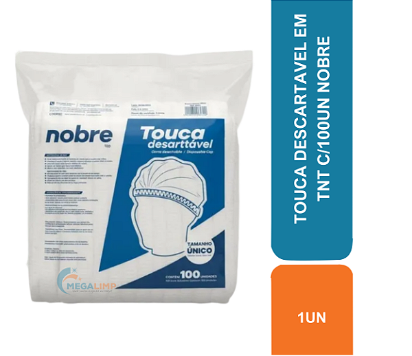 TOUCA DESCARTAVEL EM TNT C/100UN NOBRE