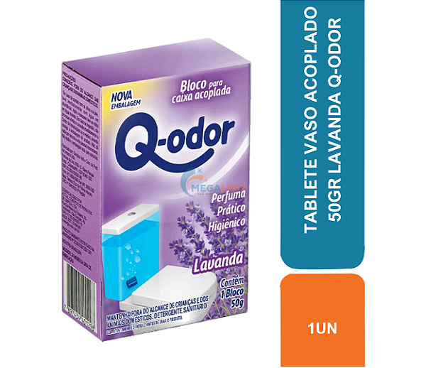 TABLETE VASO ACOPLADO 50GR LAVANDA Q-ODOR
