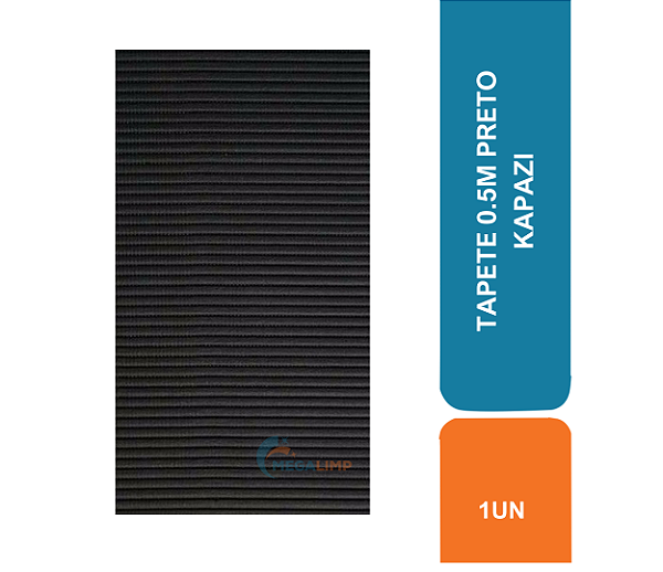 TAPETE 0.5M PRETO KAPAZI