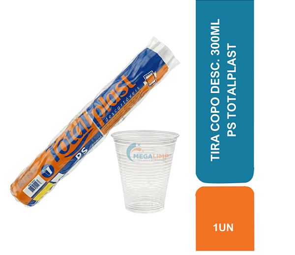 TIRA COPO DESC. 300ML PS TOTALPLAST