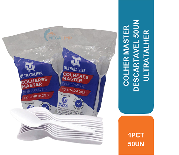 COLHER MASTER DESCARTAVEL 50UN ULTRATALHER