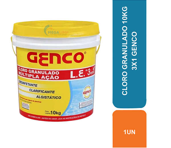 CLORO GRANULADO 10KG 3X1 GENCO COD 80364