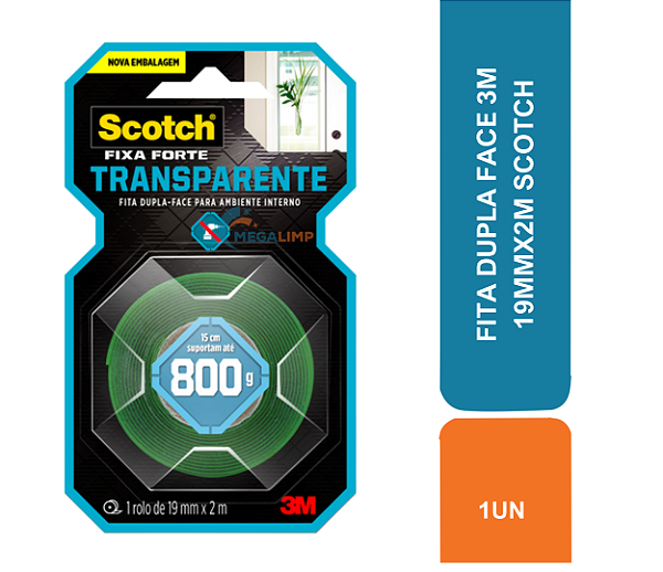 FITA DUPLA FACE 3M 19MMX2M SCOTCH