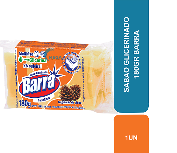 SABAO GLICERINADO 180GR TRADICIONAL BARRA