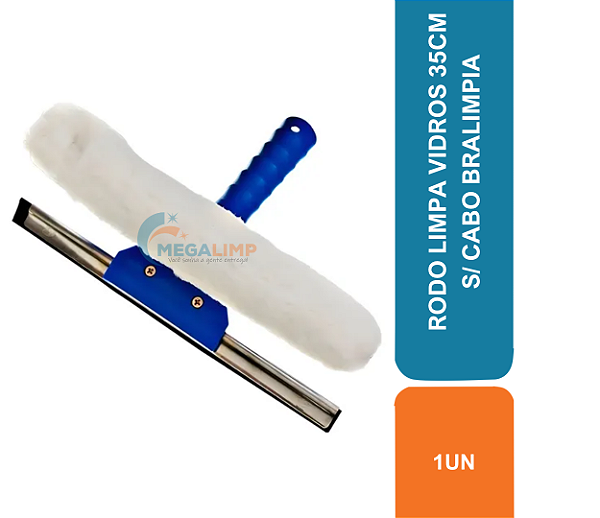 RODO LIMPA VIDROS 35CM S/ CABO BRALIMPIA
