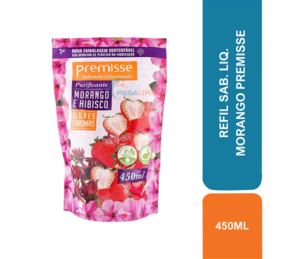 REFIL SAB. LIQ. 450ML MORANGO PREMISSE