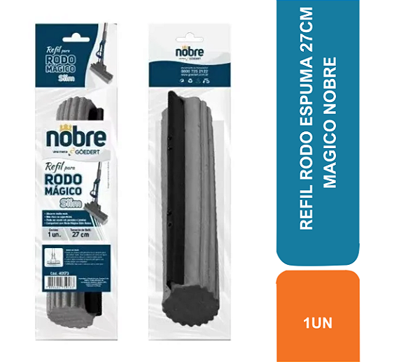 REFIL RODO ESPUMA 27CM MAGICO NOBRE