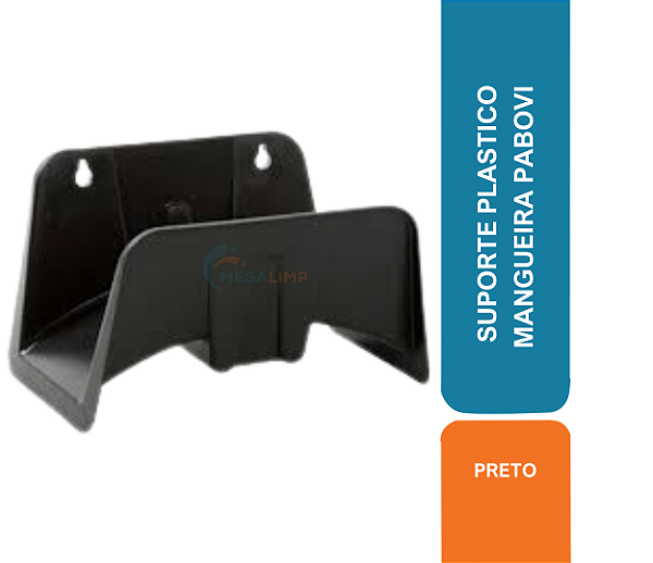 SUPORTE PLASTICO PRETO MANGUEIRA PABOVI