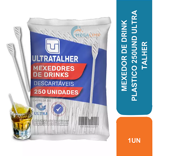 MEXEDOR DE DRINK PLASTICO 250UN ULTRA TALHER