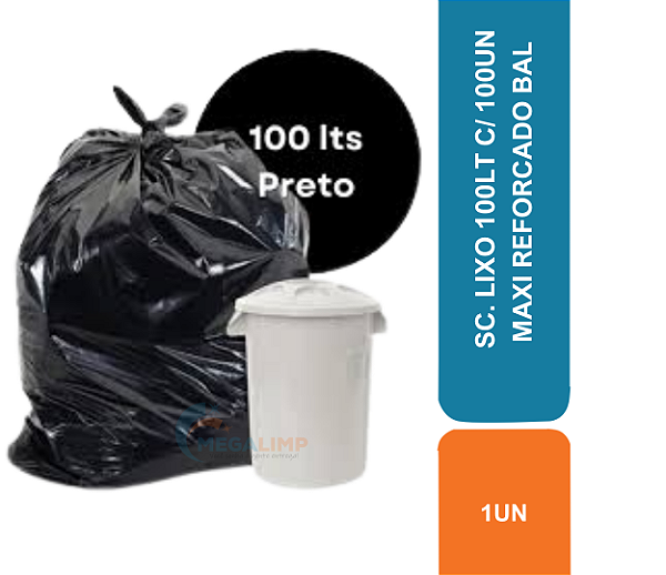 SC. LIXO 100LT C/ 100UN INFECTANTE PSK