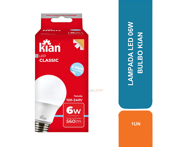 LAMPADA LED 06W BULBO KIAN