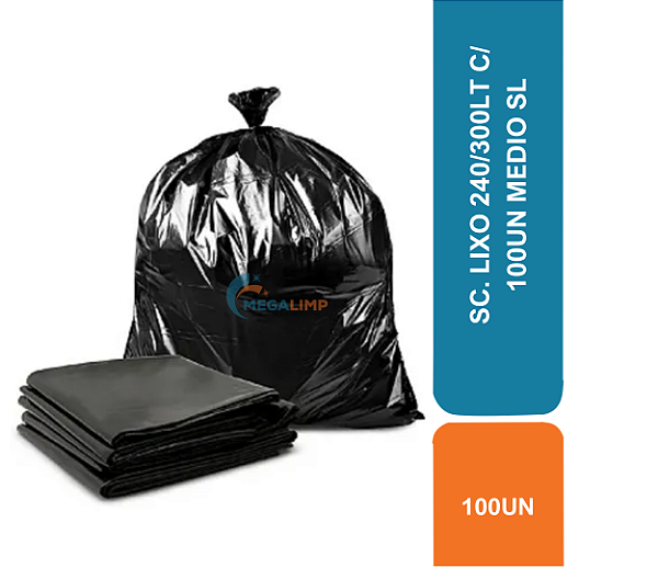 SC. LIXO 240/300LT C/ 100UN MEDIO SL
