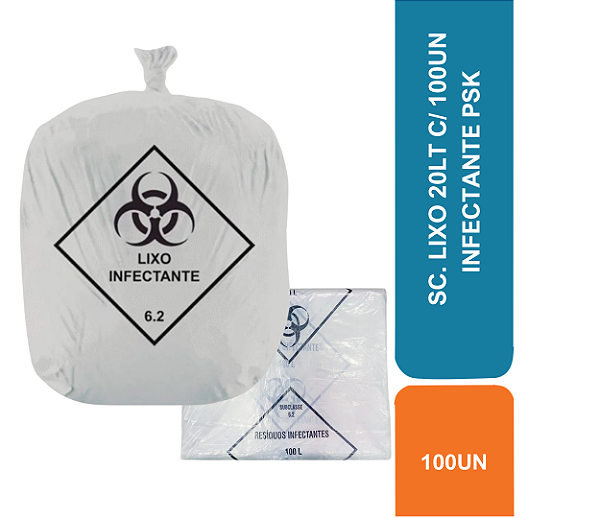 SC. LIXO 20LT C/ 100UN INFECTANTE PSK