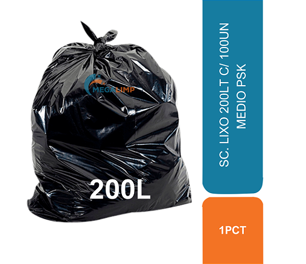 SC. LIXO 200LT C/ 100UN MEDIO PSK