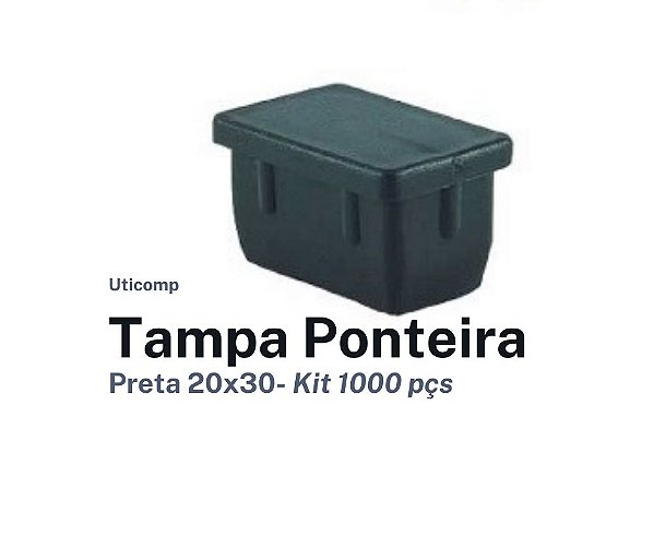 Tampa Ponteira Interna Preta 20x30 1000pçs