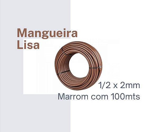 Mangueira Plástica Preta 1/2 x2mm com 100 mts Conduíte Irrigação