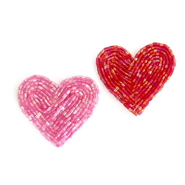 2 corações . Pink + Vermelho