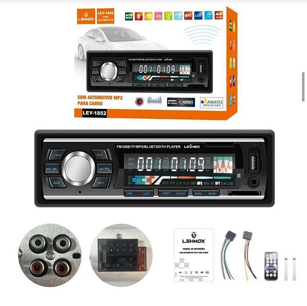 Som Automotivo MP3 Para Carro Lehmox Ley-1852