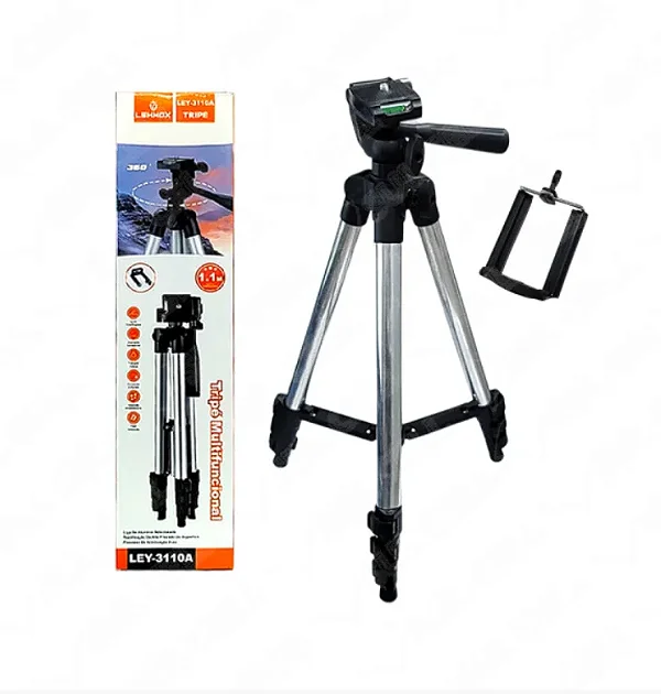 Tripé Lehmox LEY-3110A – Ajustável e Ideal para Celulares e Câmeras