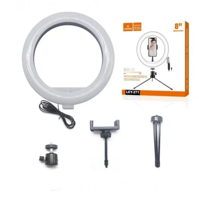 Ring Light 8'' Polegadas Com Mini Tripe De Mesa/ Lehmox LEY-271