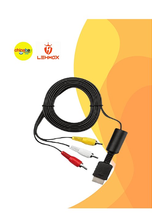 Cabo AV Lehmox LEY-220 - Para PS2 e PS3