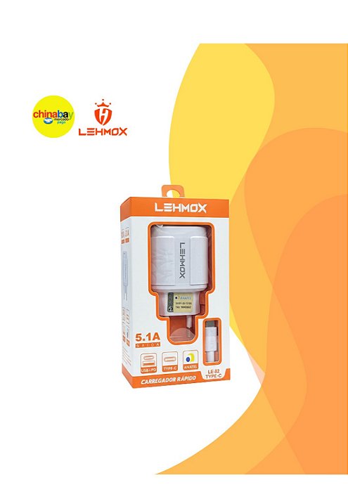 Carregador Turbo Lehmox LE-82 Tipo-C 5.1A