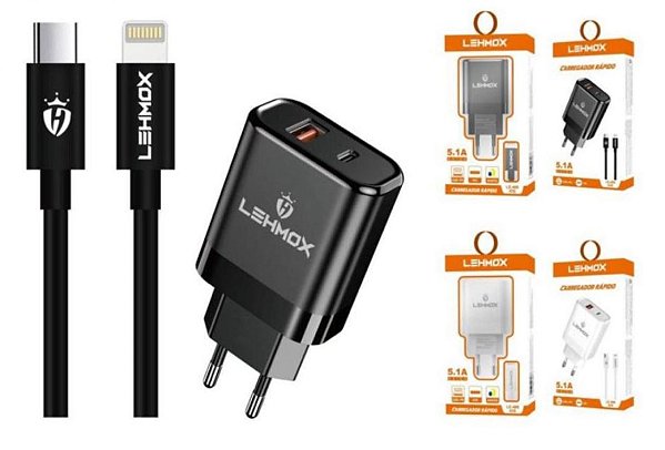 Carregador Rápido Lehmox LE-82 iOS