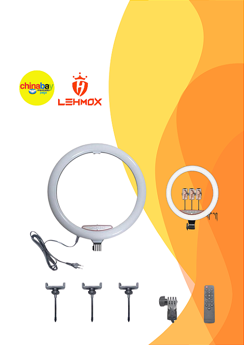 Ring Light 18'' Polegadas / Lehmox LEY-1940 Iluminação Profissional
