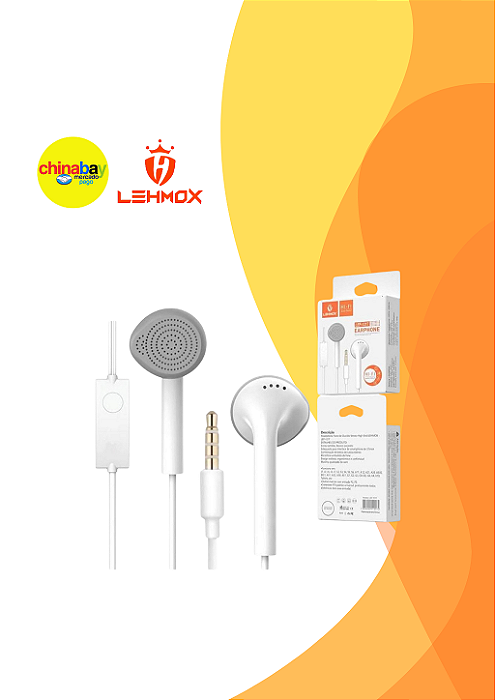 Fone de Ouvido Lehmox LEF-1217 com Fio