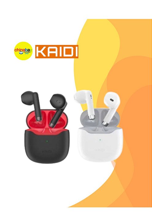 Fone de Ouvido Bluetooth TWS Kaidi KD-771 – Som Estéreo e Design Moderno