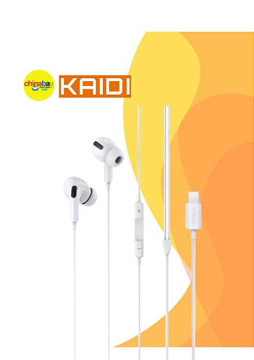Fone de Ouvido com fio Kaidi KD-735 - Branco