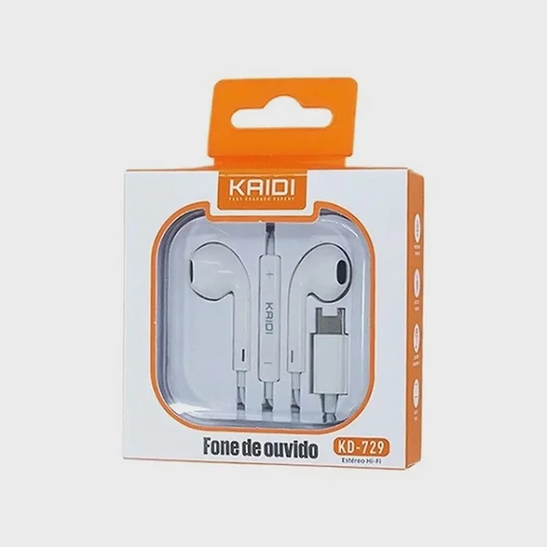 Fone de Ouvido Com Fio Kaidi KD-729