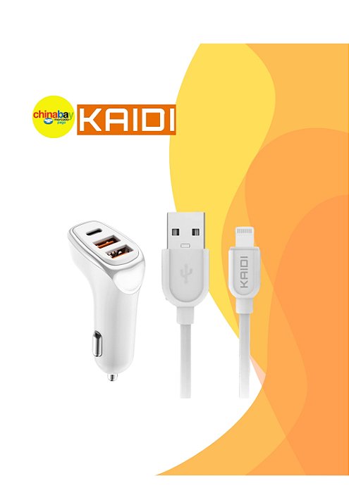 Carregador Veicular Kaidi KD-304A – Turbo
