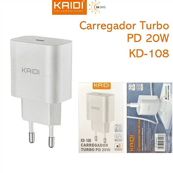 Carregador Turbo Kaidi KD-108
