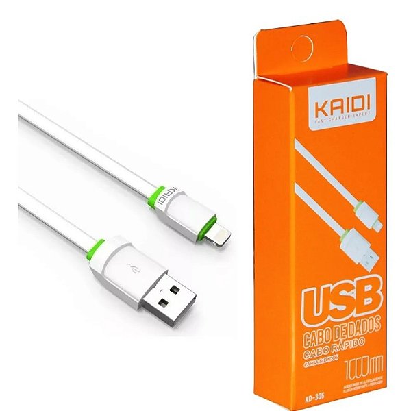 Cabo USB para Lightning Kaidi KD-306 - 1 Metro