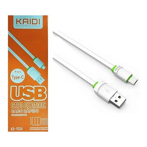 Cabo USB para Tipo-C Kaidi KD-TC30 - 1 Metro